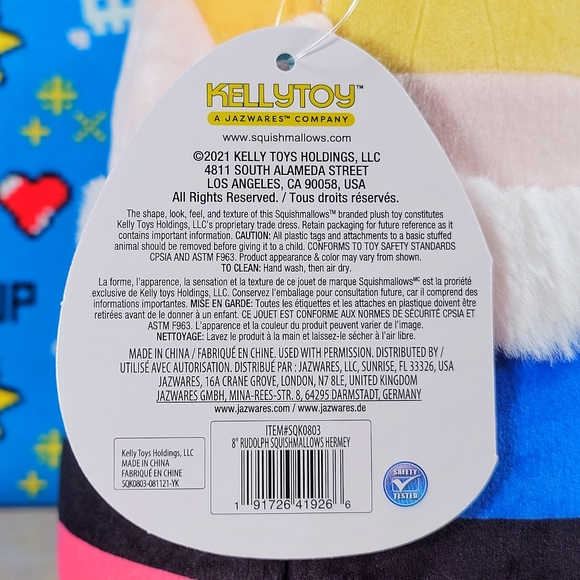 Squishmallow Hermey Rudolph the Red-Nosed Reindeer 8" UltraSoft Christmas Plush - Picture 6 of 6